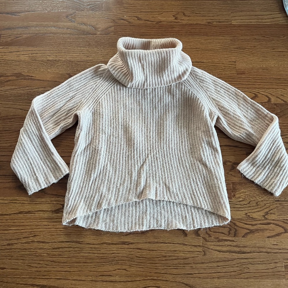 J. CREW Point Sur Mohair Ribbed Cowl Neck Sweater XS